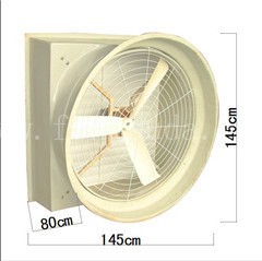 145cm|54寸|三叶喇叭扇|0.75KW|直接式传动X型|玻璃钢负压风机环